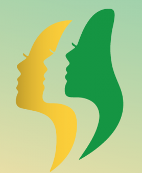 Logo Mulheres em verde e amarelo